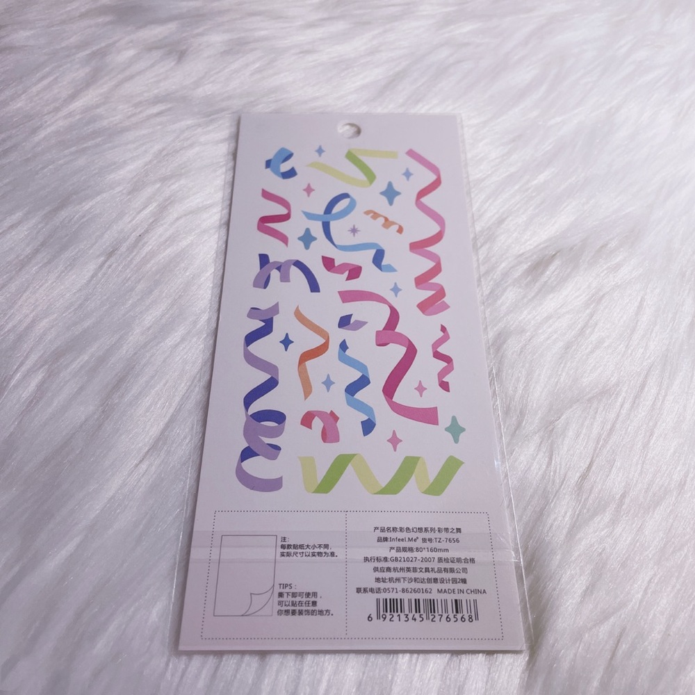 NEW Colourful Ribbon Deco Sticker Sheet (Mini Size) - Picture 4 of 4